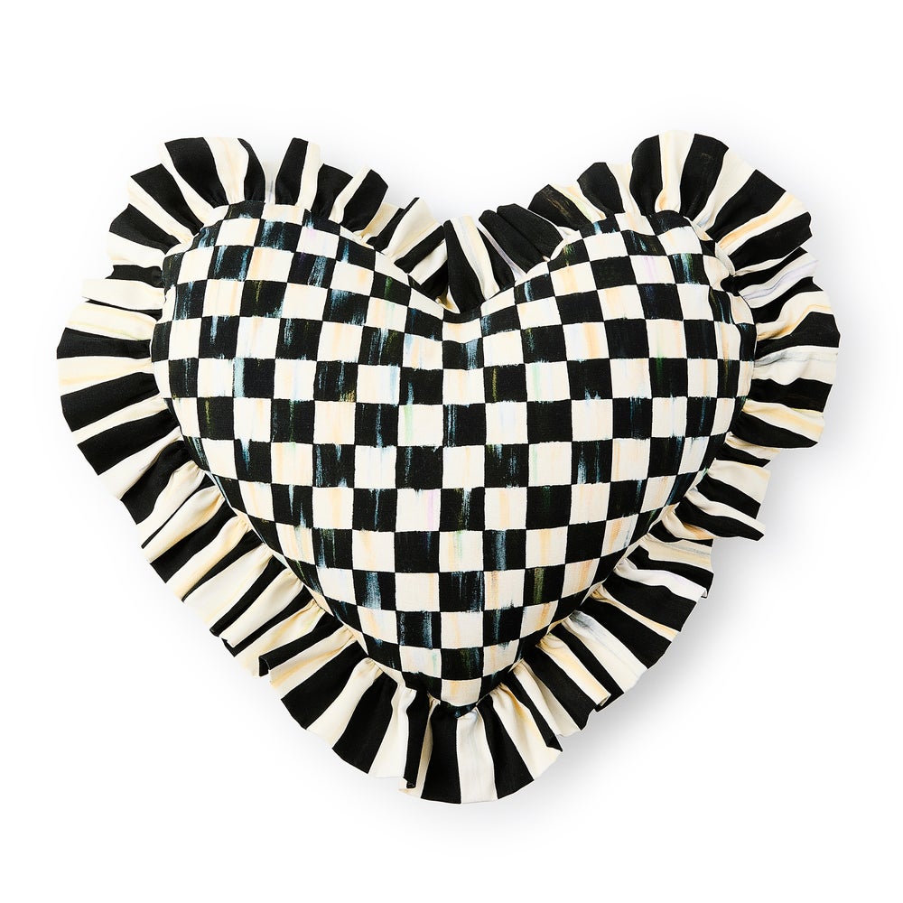 MACKENZIE-CHILDS Mackenzie-chilllds Heart Shaped Ruffle Pillow