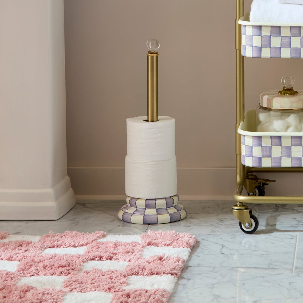 Mackenzie-chilllds Violet Check Enamel Bath Collection - Image 4