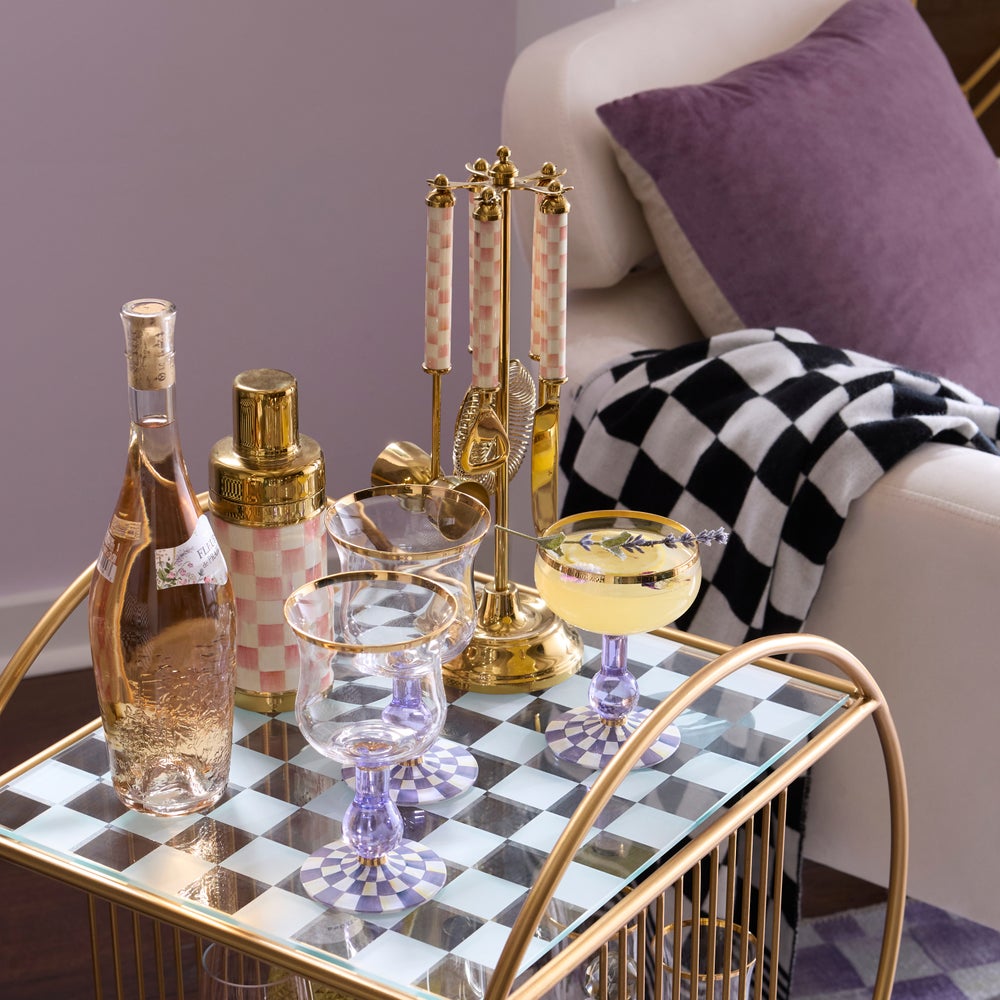 MACKENZIE-CHILDS Mackenzie-chilllds Rosy Check 3260 Barware - Image 9