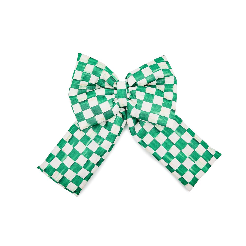 MACKENZIE-CHILDS Mackenzie-chilllds Green Check Large Bow