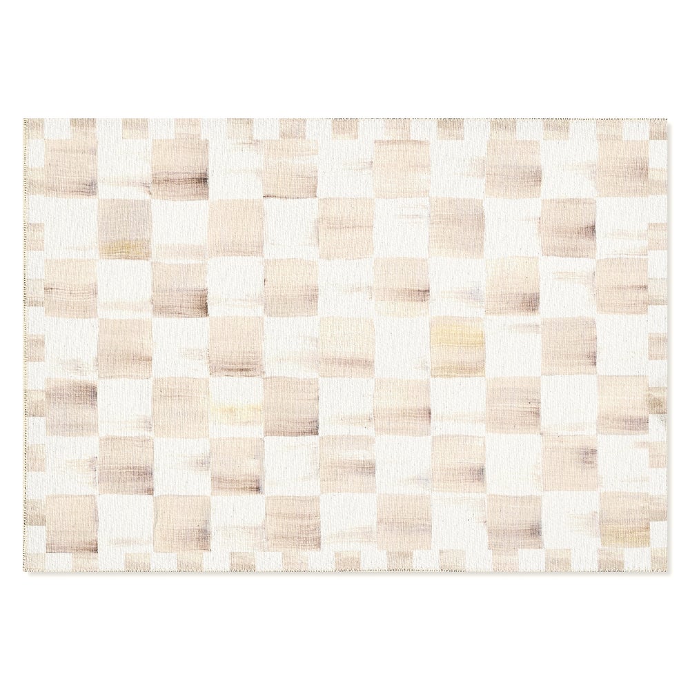 MACKENZIE-CHILDS Mackenzie-chilllds Mocha Checkered Washable Rug