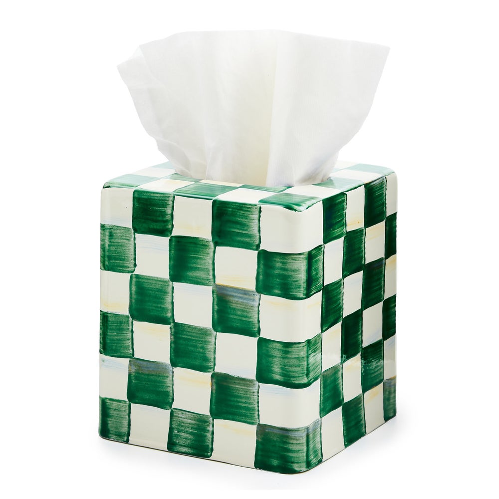 Emerald Check Enamel Bath Collection - Image 2