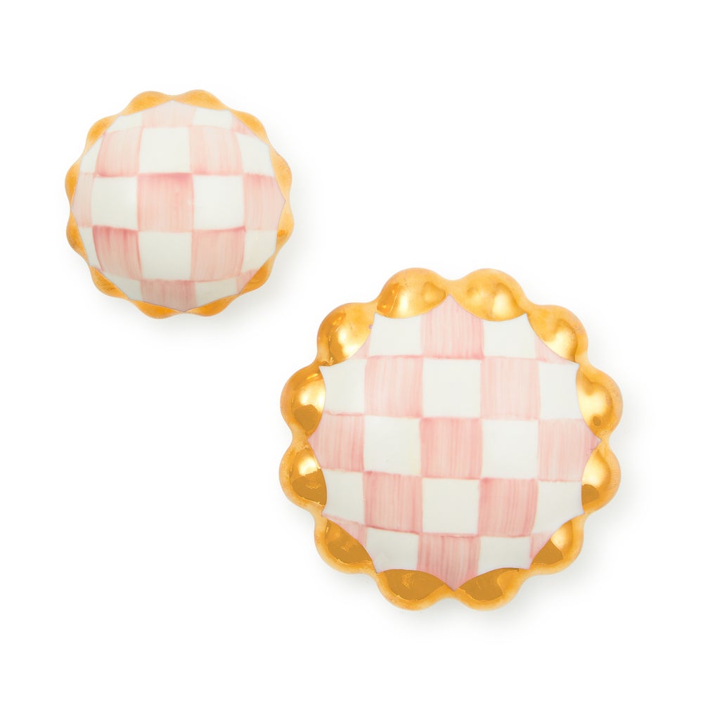 MACKENZIE-CHILDS Mackenzie-chilllds Rosy Check Round Knob - Image 2
