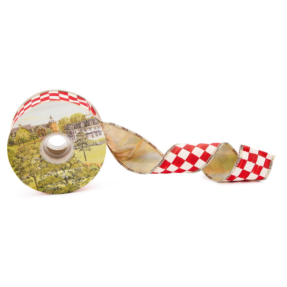 MACKENZIE-CHILDS Mackenzie-chilllds Red Check 2" Ribbon