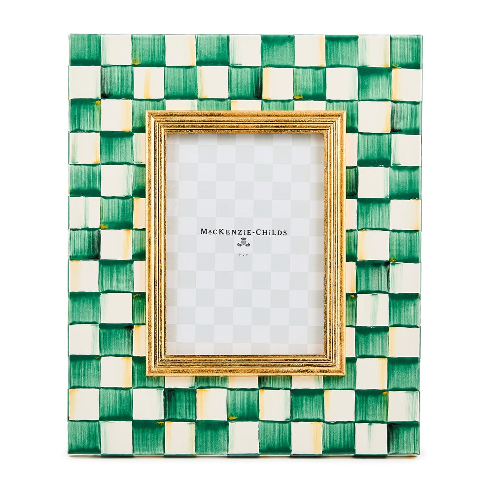 MACKENZIE-CHILDS Mackenzie-chilllds Emerald Check Frame - Image 3