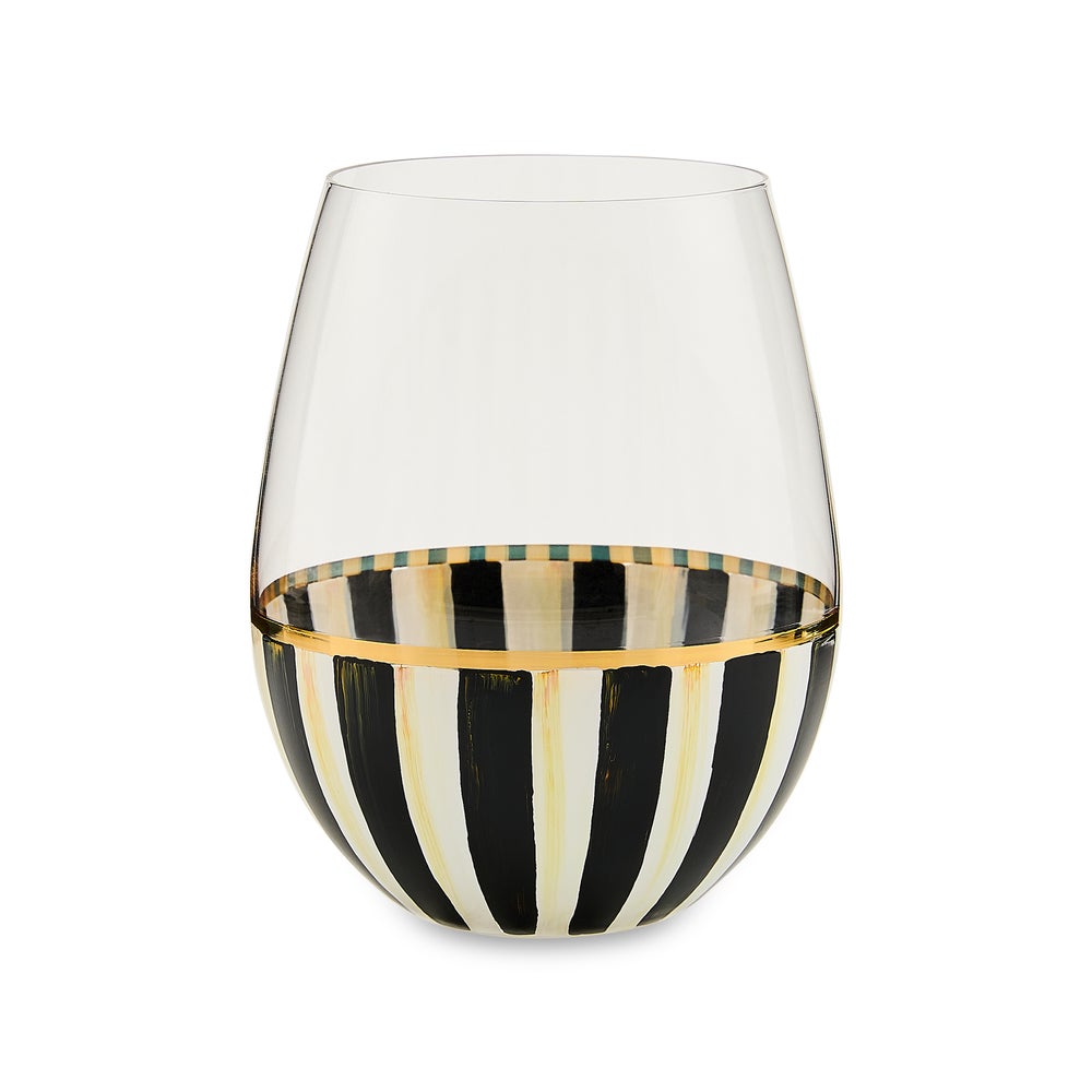 Mackenzie-chilllds Stripe Stemless Wine Glass - Image 2