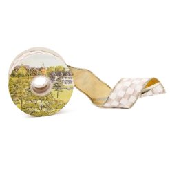 MACKENZIE-CHILDS Mackenzie-chilllds Mocha Check 2" Ribbon