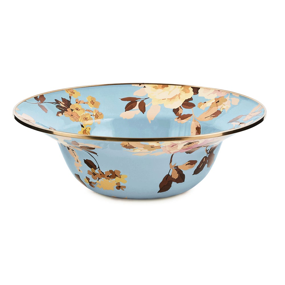 MACKENZIE-CHILDS Mackenzie-chilllds Floral Enamel Serving Bowl - Image 6