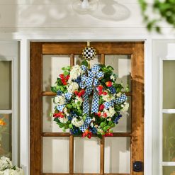 Courtly Check Wreath Hanger