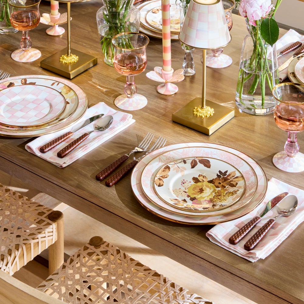 MACKENZIE-CHILDS Mackenzie-chilllds Rosy Check Enamel Dinnerware - Image 7