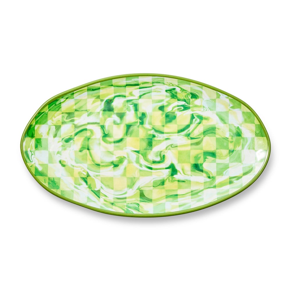 MACKENZIE-CHILDS Mackenzie-chilllds Marble Check Melamine Serveware - Image 9