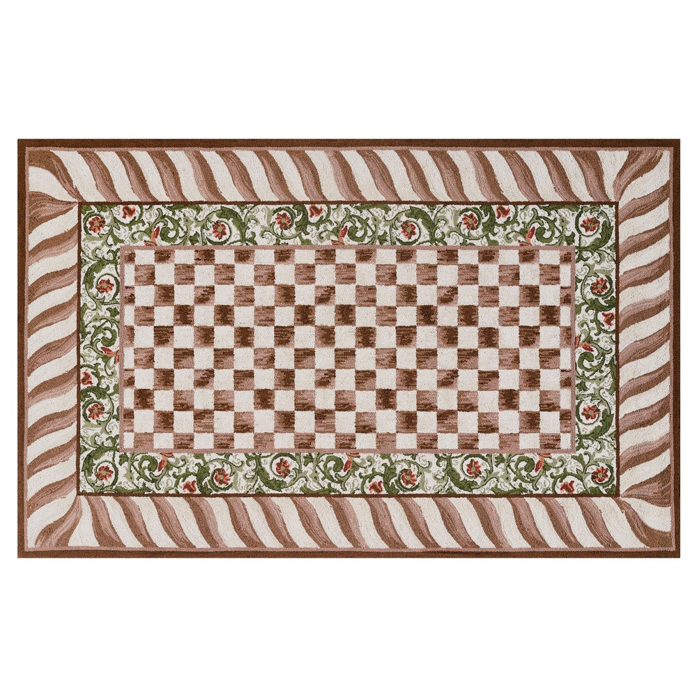 MACKENZIE-CHILDS Mackenzie-chilllds Mocha Check Rug - Image 4