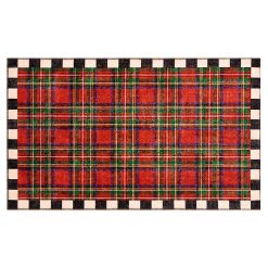 MACKENZIE-CHILDS Mackenzie-chilllds Royal Stewart Tartan Red 3" x 5" Washable Rug
