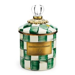 Alternative view of Emerald Check Enamel Canisters