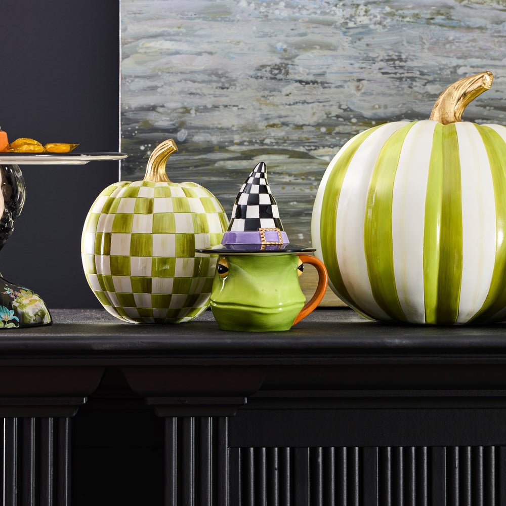 MACKENZIE-CHILDS Mackenzie-chilllds Halloween Fergal Ceramic Lidded Mug - Image 2