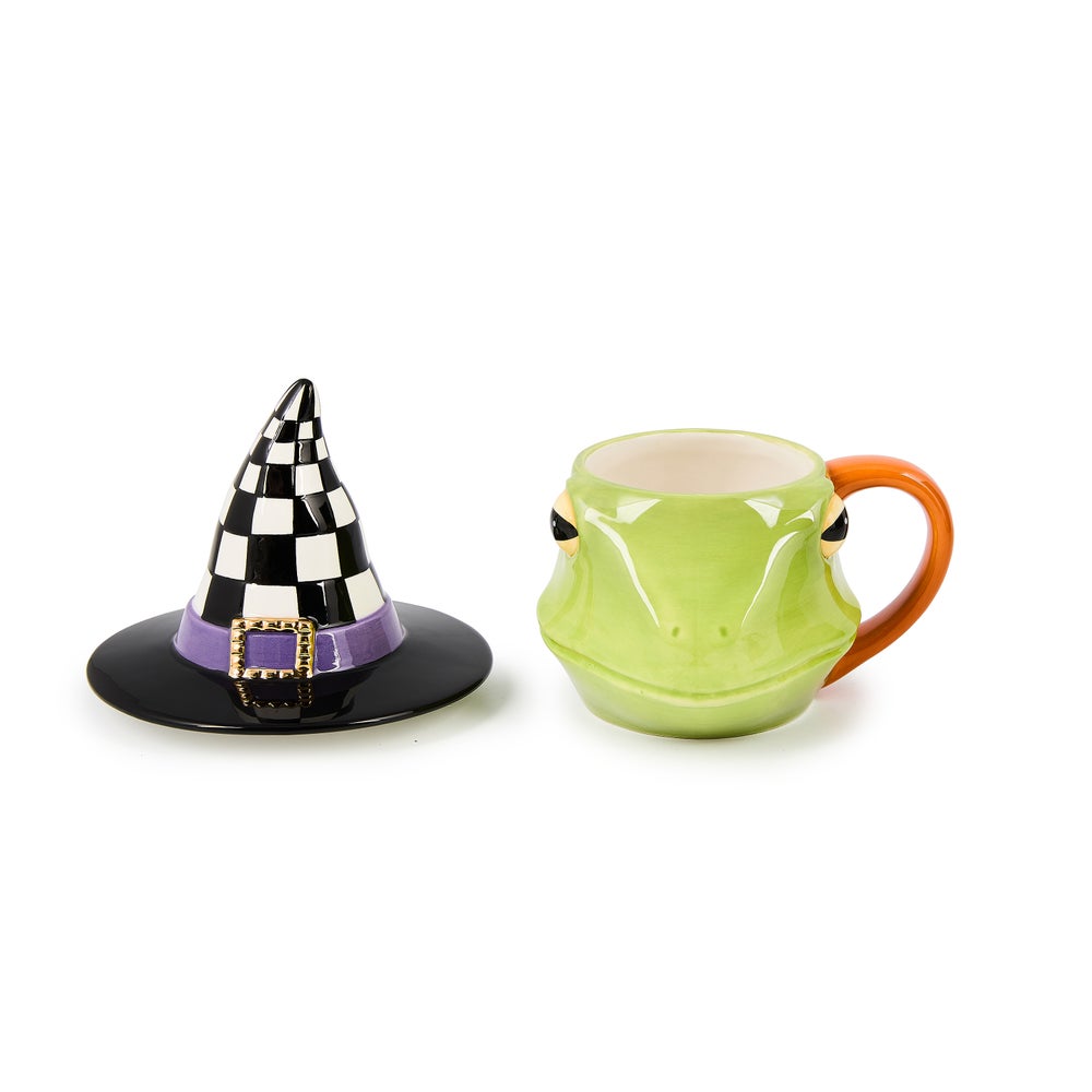 MACKENZIE-CHILDS Mackenzie-chilllds Halloween Fergal Ceramic Lidded Mug - Image 4