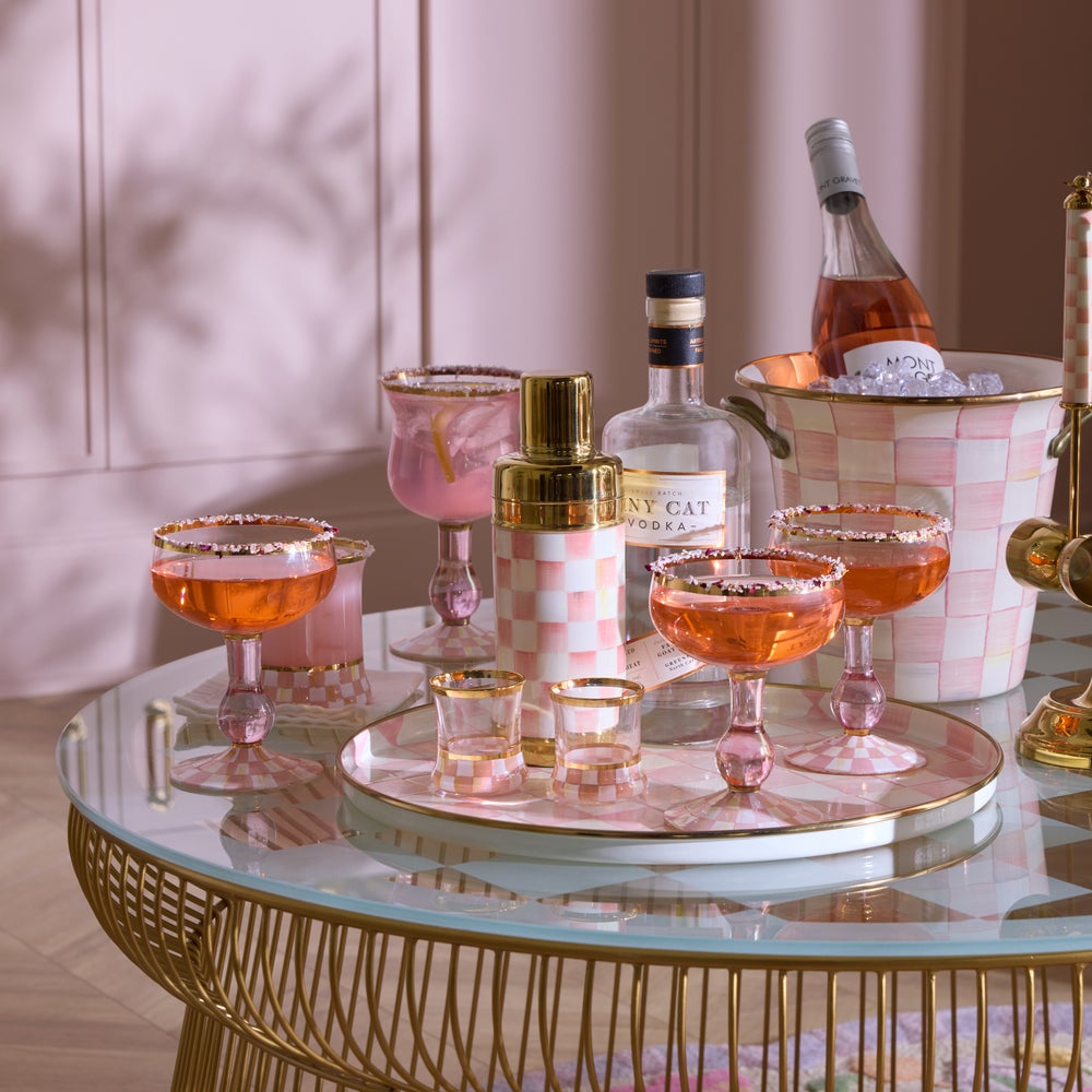 MACKENZIE-CHILDS Mackenzie-chilllds Rosy Check 3260 Barware - Image 15