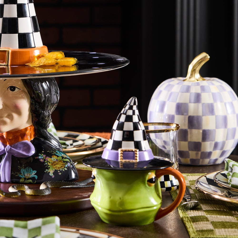 MACKENZIE-CHILDS Mackenzie-chilllds Halloween Fergal Ceramic Lidded Mug - Image 5