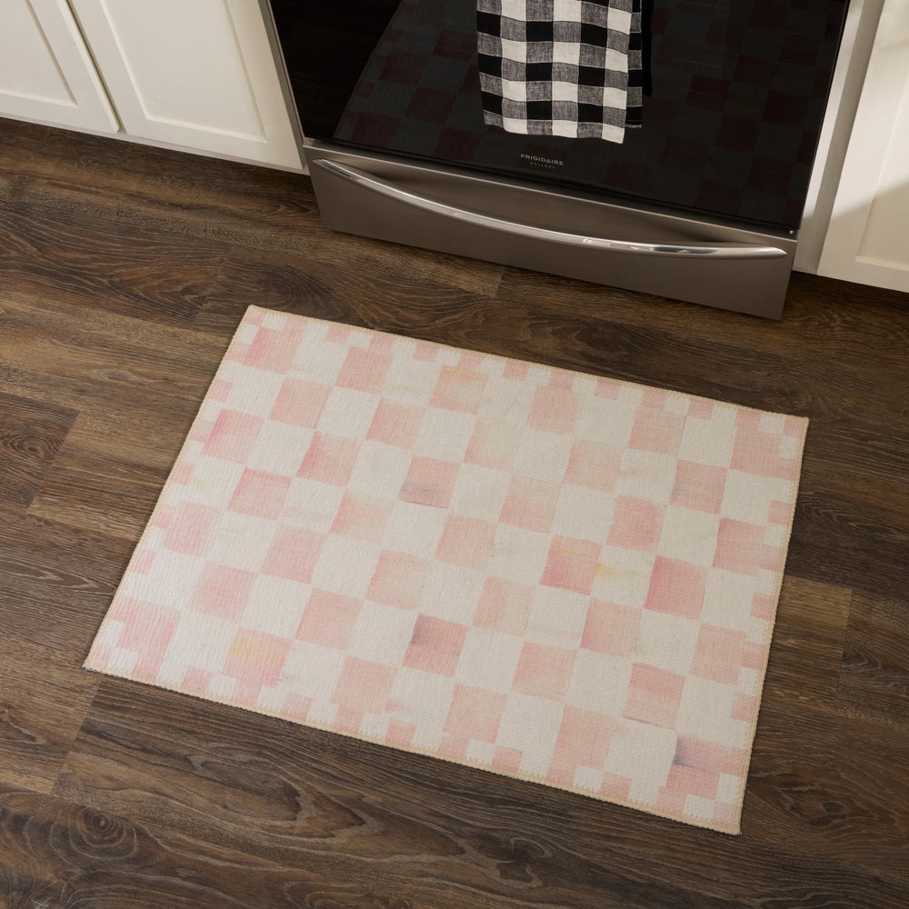 MACKENZIE-CHILDS Mackenzie-chilllds Rosy Checkered Washable Rug - Image 8