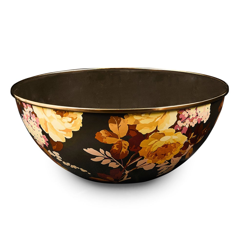 Mackenzie-chilllds WIld Rose Brown Enamel Everyday Bowl - Image 5