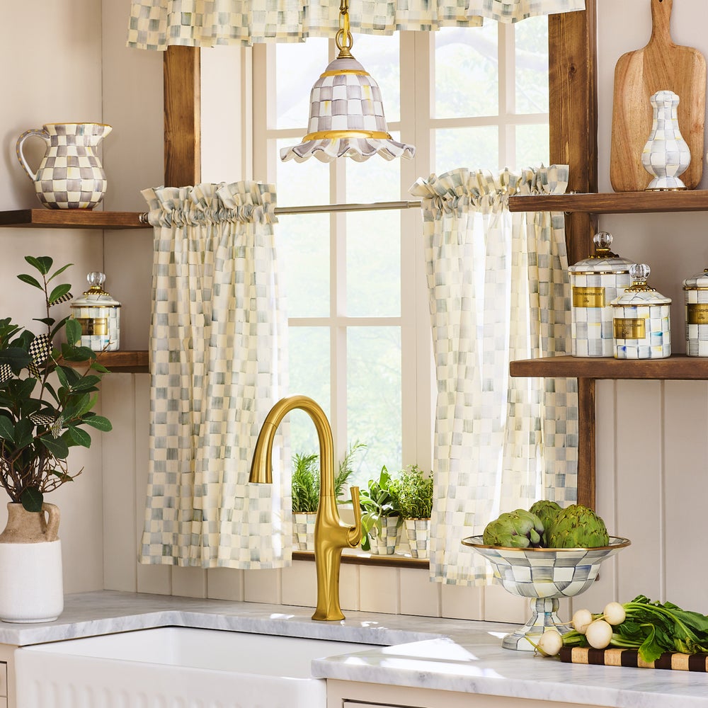Check Cafe Curtains, Set of 2 - Image 3