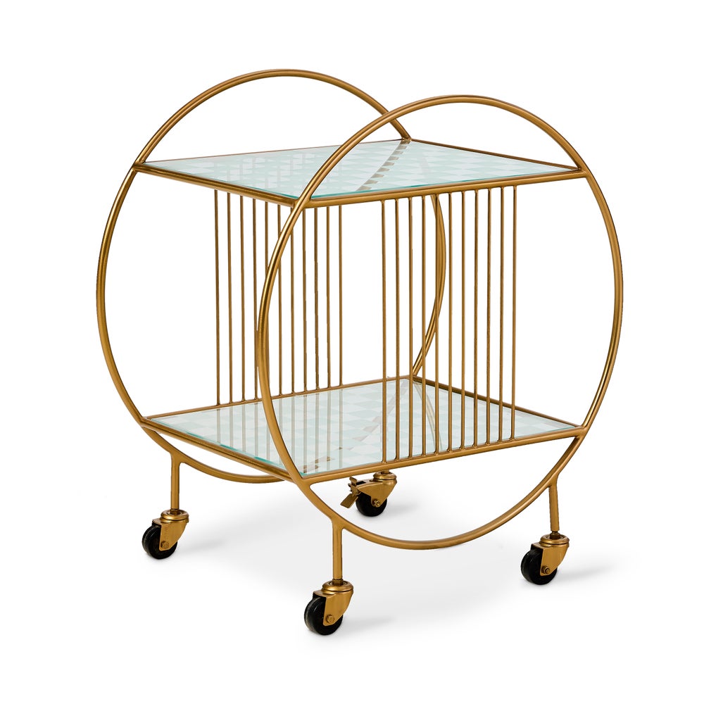 MACKENZIE-CHILDS Mackenzie-chilllds Gambit Bar Cart - Image 7