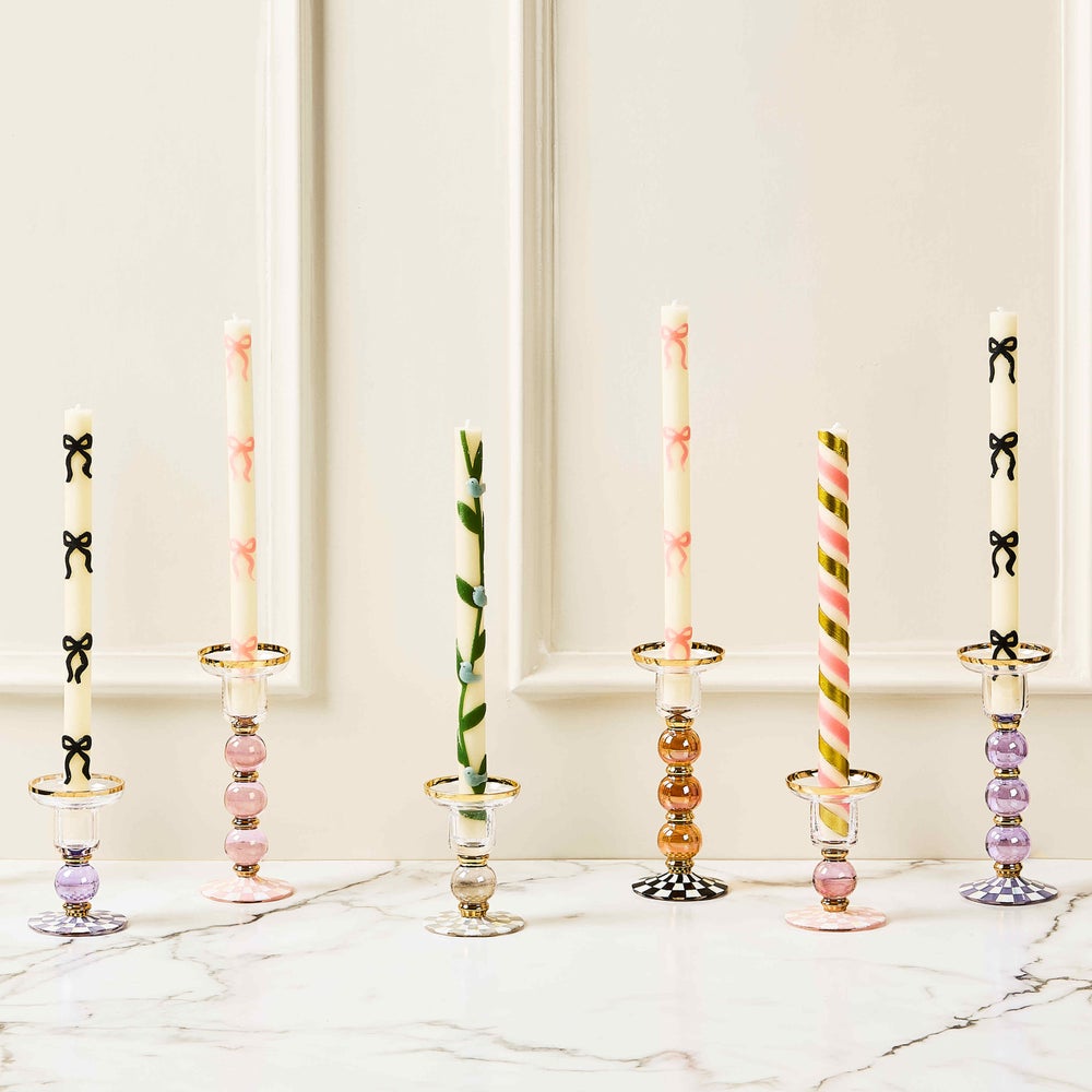 Bow Dinner Candles