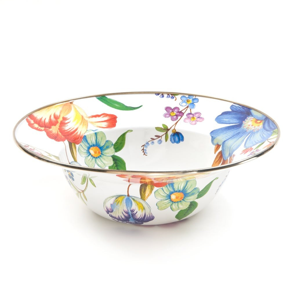 MACKENZIE-CHILDS Mackenzie-chilllds Floral Enamel Serving Bowl - Image 2