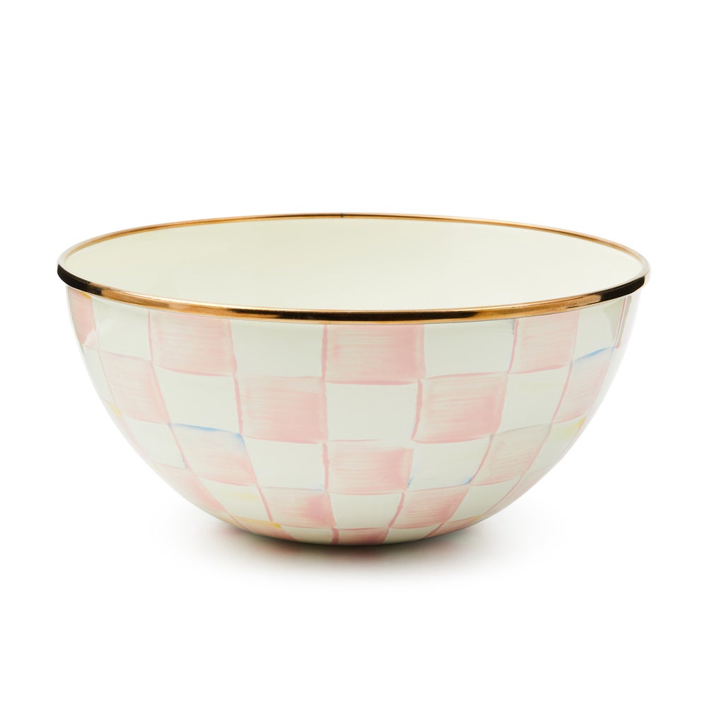 MACKENZIE-CHILDS Mackenzie-chilllds Rosy Check Enamel Everyday Bowl