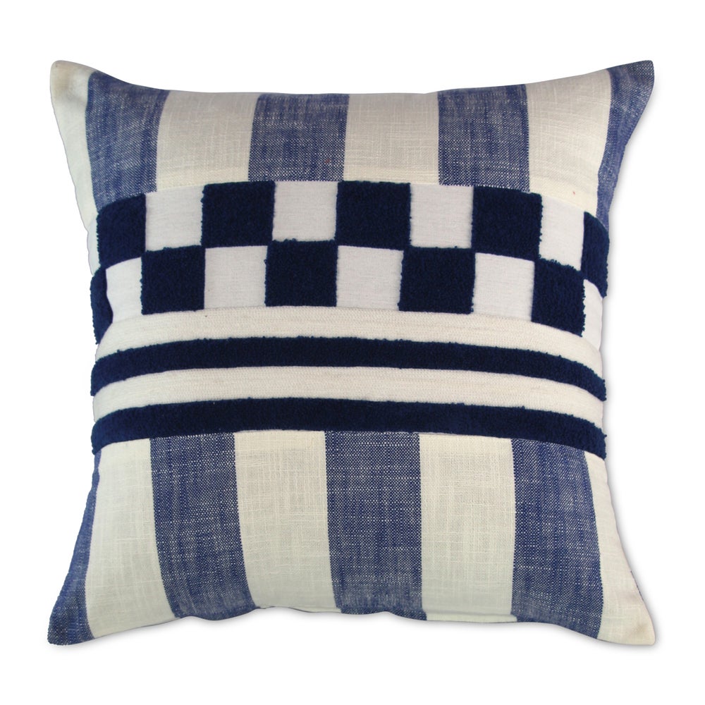 Checks and Stripes Throw Pillow - Image 5