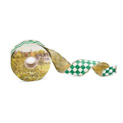 MACKENZIE-CHILDS Mackenzie-chilllds Green Check 2" Ribbon