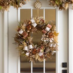 Alternative view of MACKENZIE-CHILDS Mackenzie-chilllds Mocha Check Harvest 25" Wreath