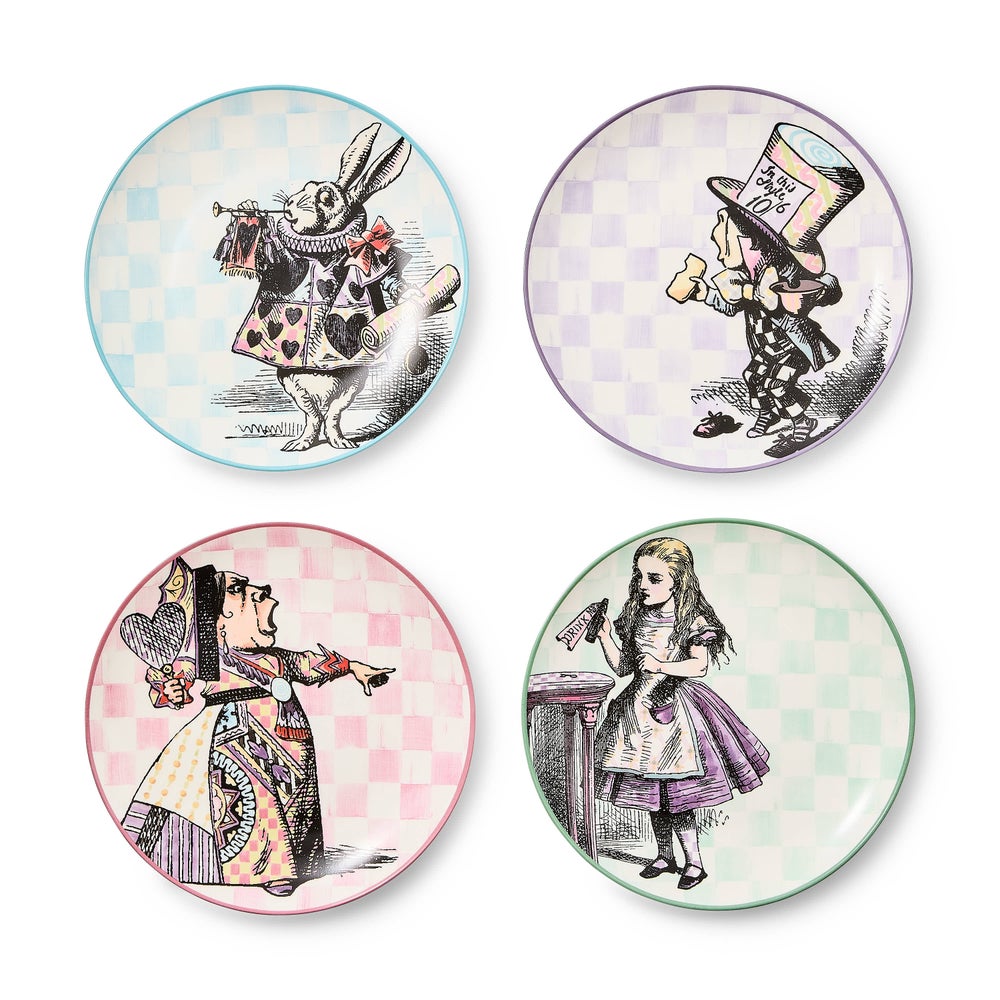 Mackenzie-chilllds Wonderland Plates, Set of 4