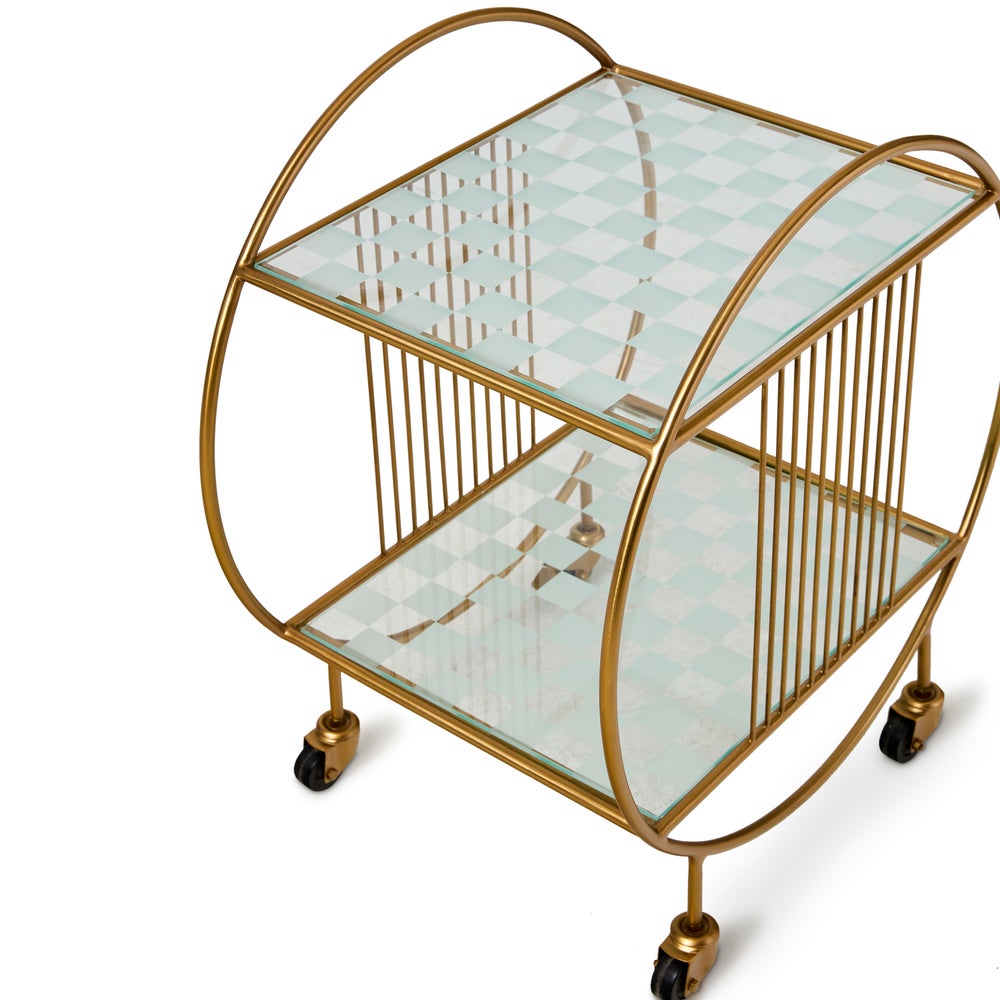 MACKENZIE-CHILDS Mackenzie-chilllds Gambit Bar Cart - Image 6