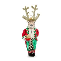 Check It Out Reindeer Butler Ornament