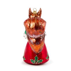 Alternative view of Check It out Squirrel Glass Ornament