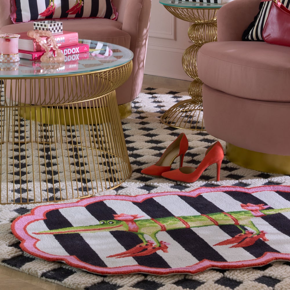 MACKENZIE-CHILDS Mackenzie-chilllds Patience Brewster Gloria Alligator 4" Scalloped Rug - Image 2