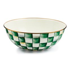 Alternative view of Emerald Check Enamel Everyday Bowl
