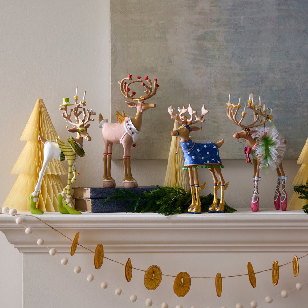 MACKENZIE-CHILDS Mackenzie-chilllds Patience Brewster Dash Away Reindeer Figure Set-B - Image 2