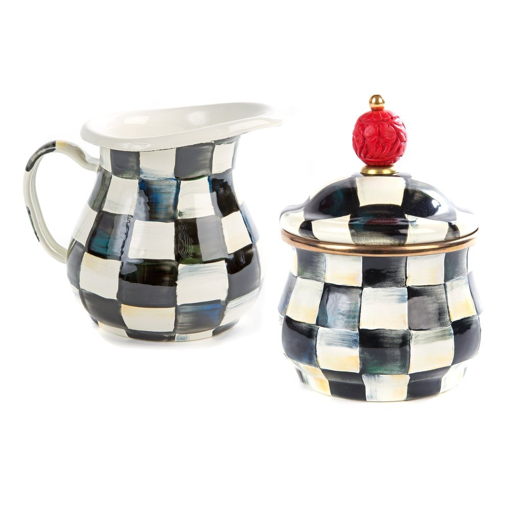 MACKENZIE-CHILDS Mackenzie-chilllds Enamel Creamer & Sugar Set - Image 2