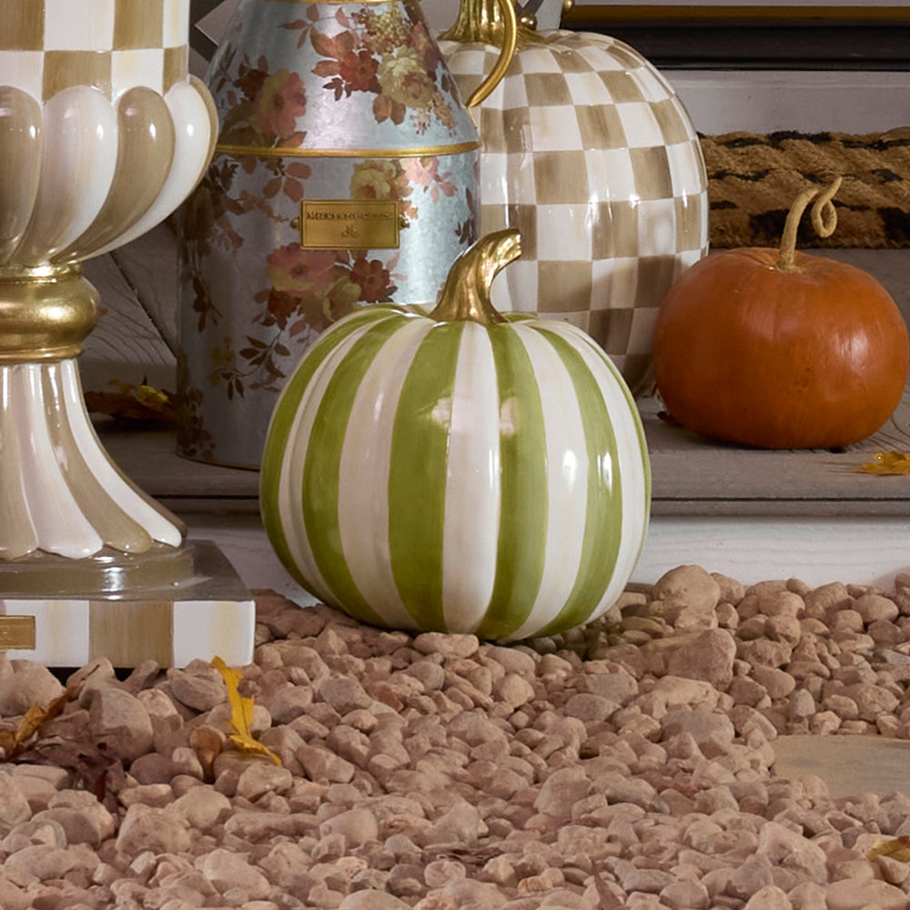 MACKENZIE-CHILDS Mackenzie-chilllds Moss Stripe Medium Pumpkin - Image 2