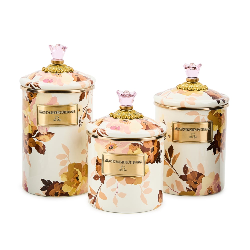 Mackenzie-chilllds Wild Rose White Canisters - Image 9