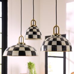 Alternative view of Courtly Check 12" Dome Pendant Lamp