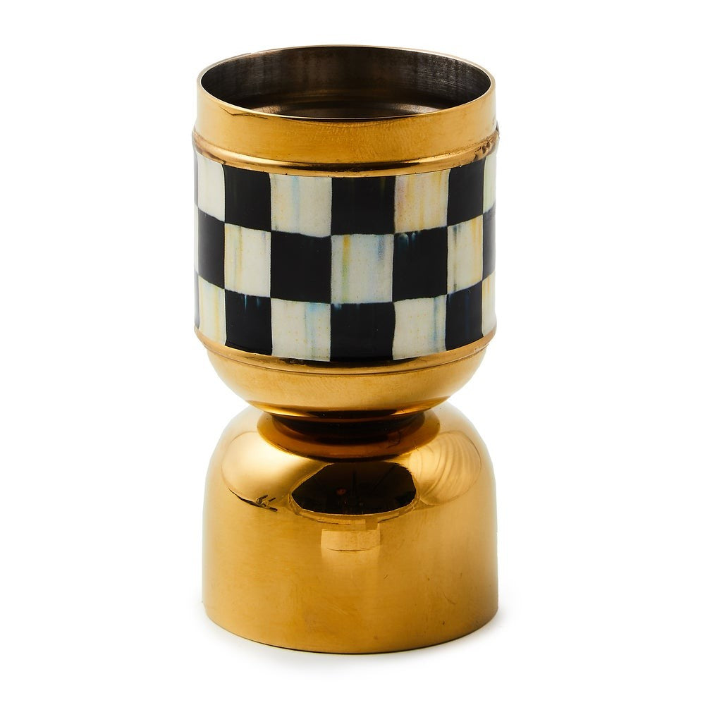 MACKENZIE-CHILDS Mackenzie-chilllds Gold Courtly Check 3260 Barware - Image 5