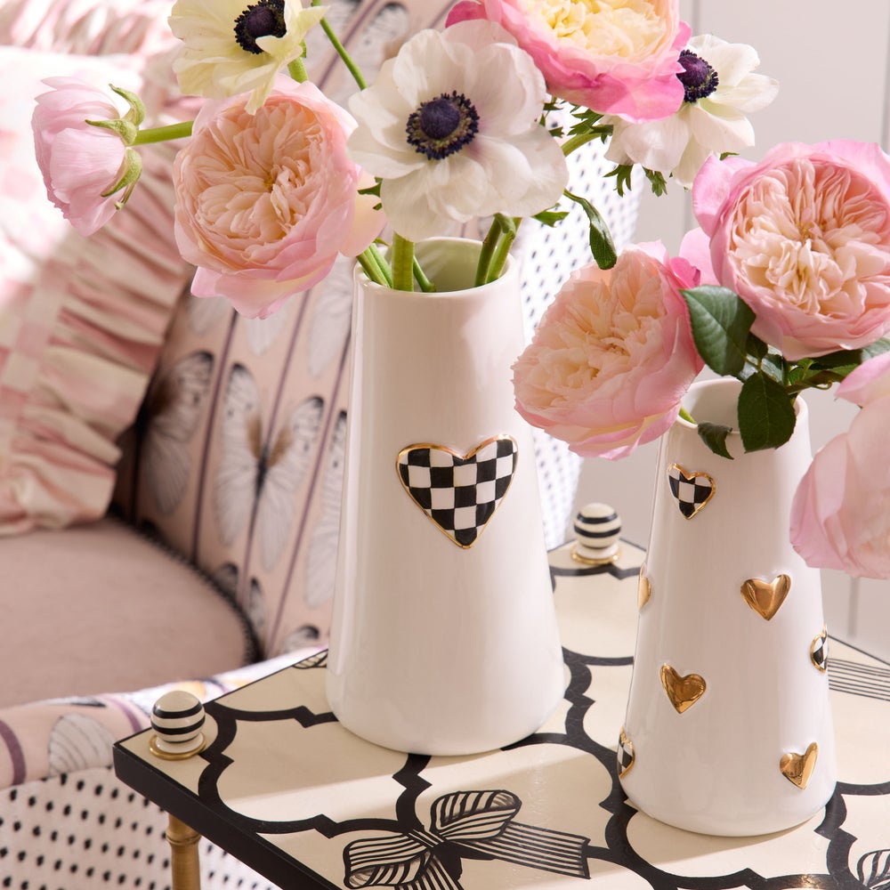Check Heart Vase