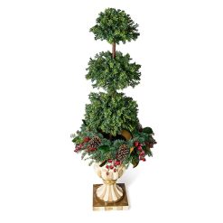 Alternative view of Boxwood Triple Ball Topiary Urn Filler