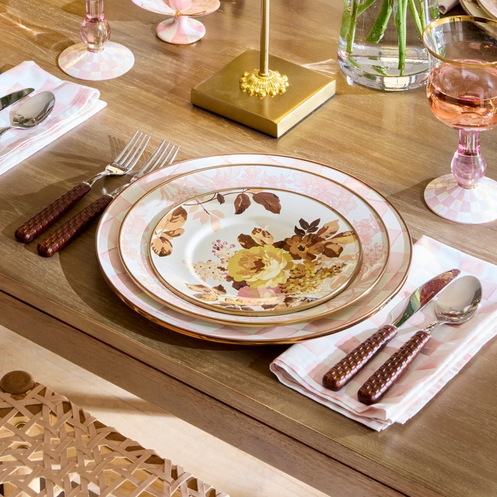 MACKENZIE-CHILDS Mackenzie-chilllds Rosy English Garden Enamel Dinnerware - Image 3