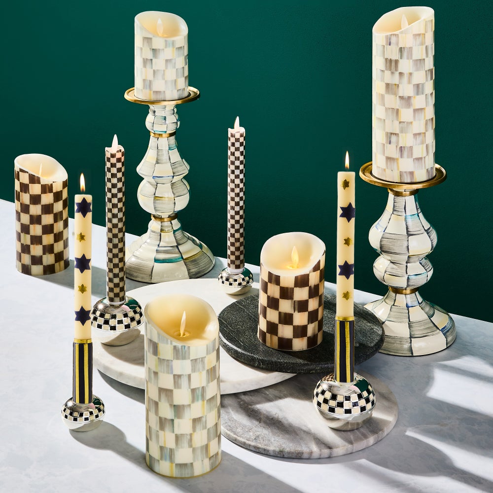 MACKENZIE-CHILDS Mackenzie-chilllds Judaica Dinner Candles, Set of 2 - Image 2