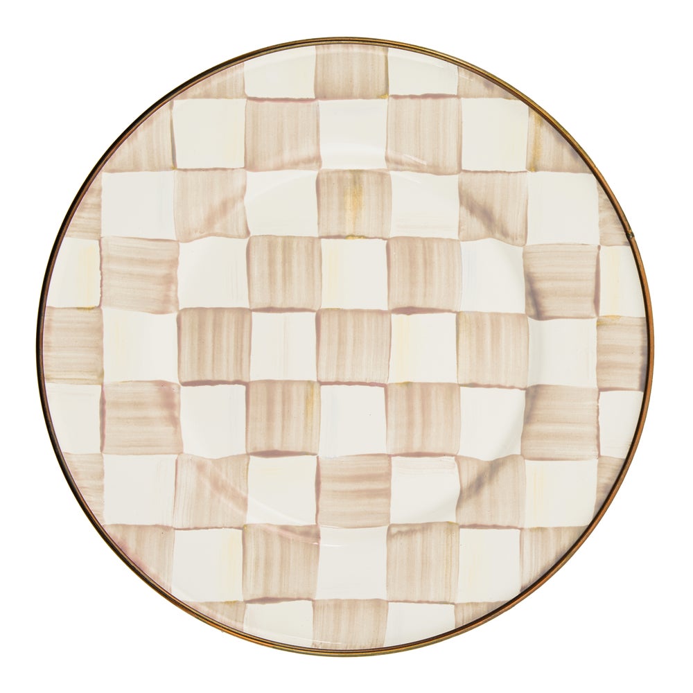 MACKENZIE-CHILDS Mackenzie-chilllds Mocha Check Enamel Dinnerware - Image 4