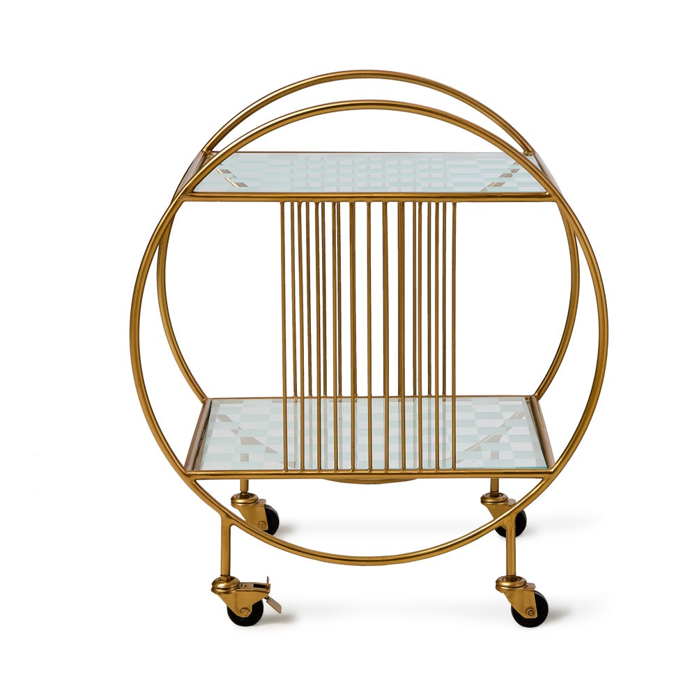 MACKENZIE-CHILDS Mackenzie-chilllds Gambit Bar Cart
